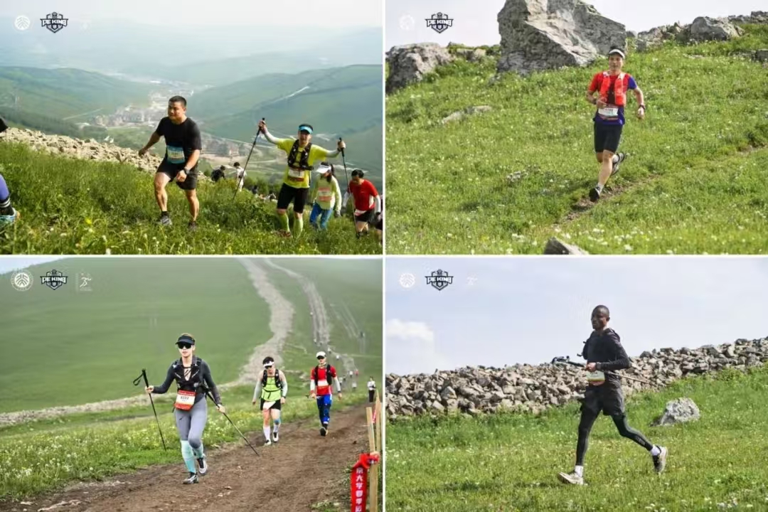 赛道上的跑者拼图